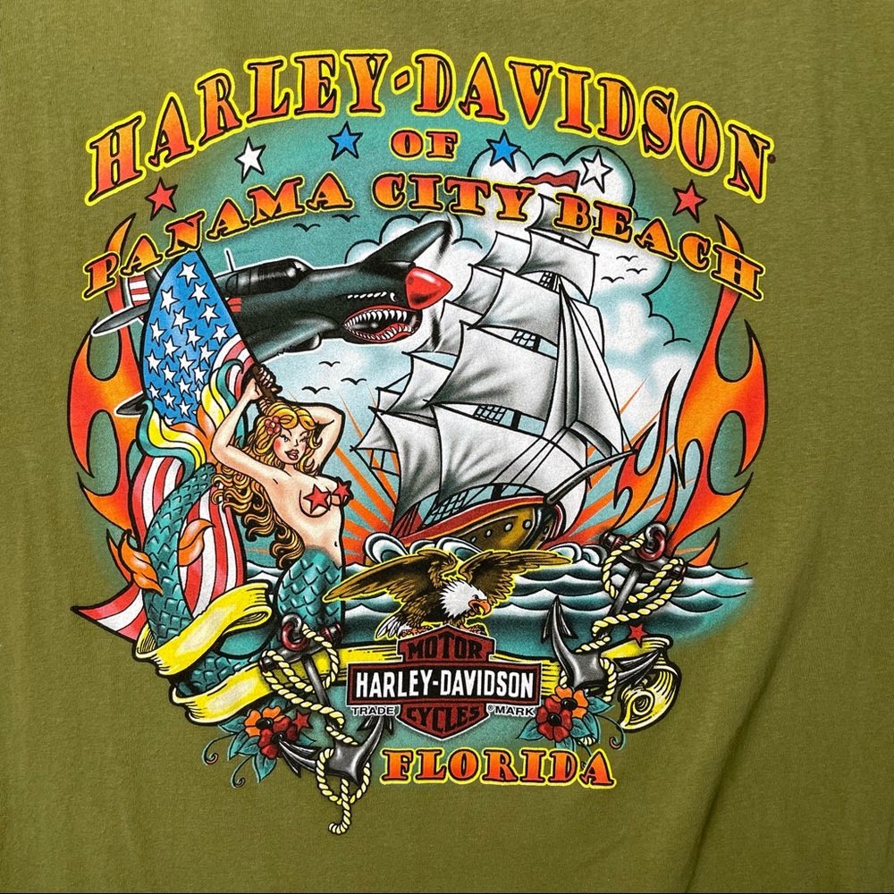 Harley Davidson Tee Front Since HD Panama City Beach Florida Back